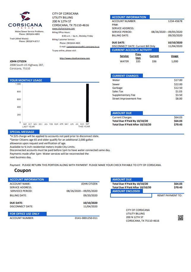  Minol USA business utility bill 